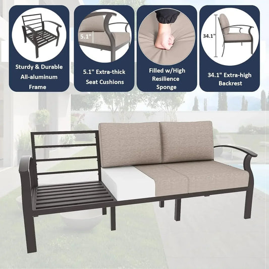 Aluminum Sectional Sofas Patio Furniture Set