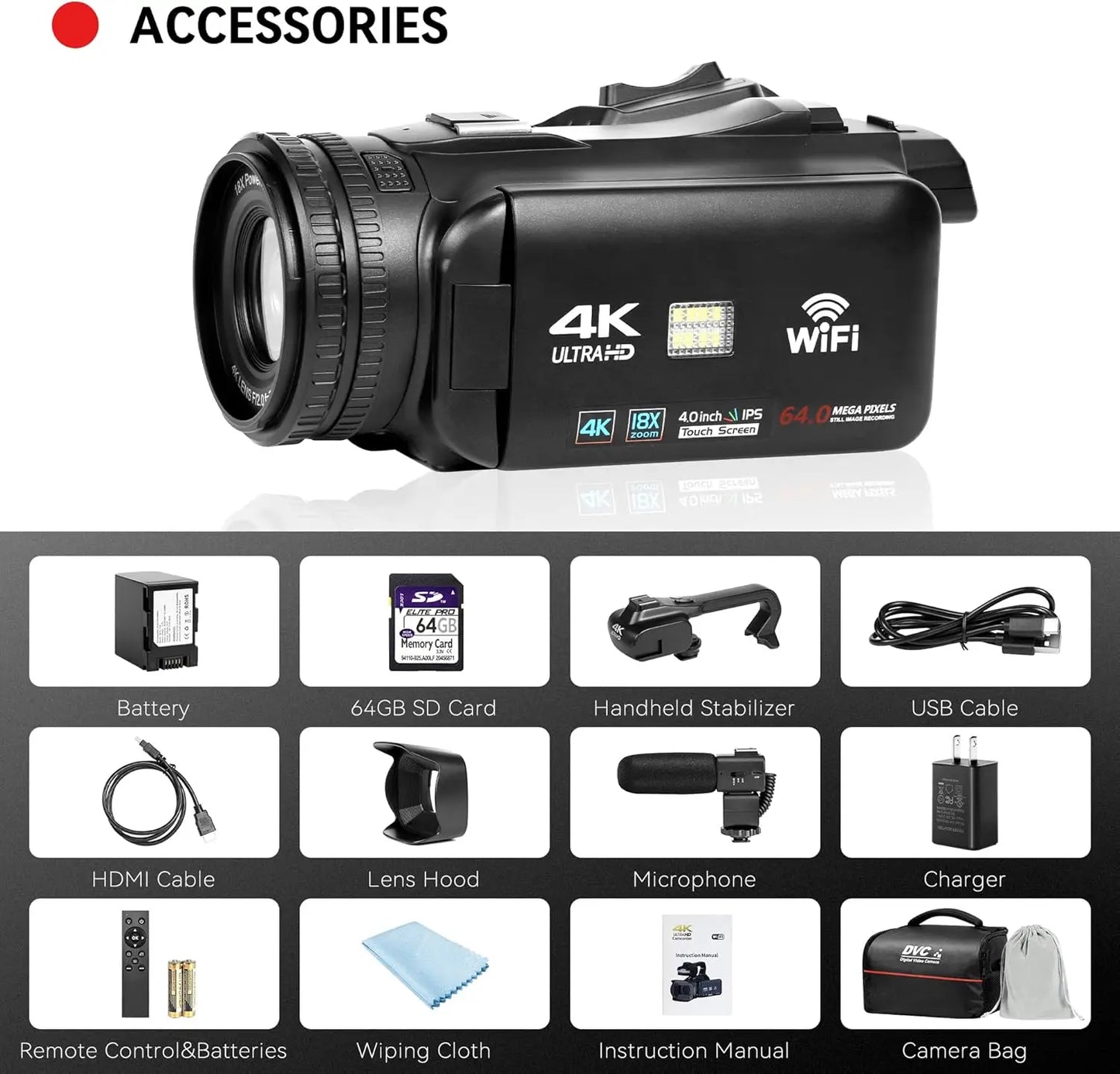 UHD 4k Video Camera Camcorder