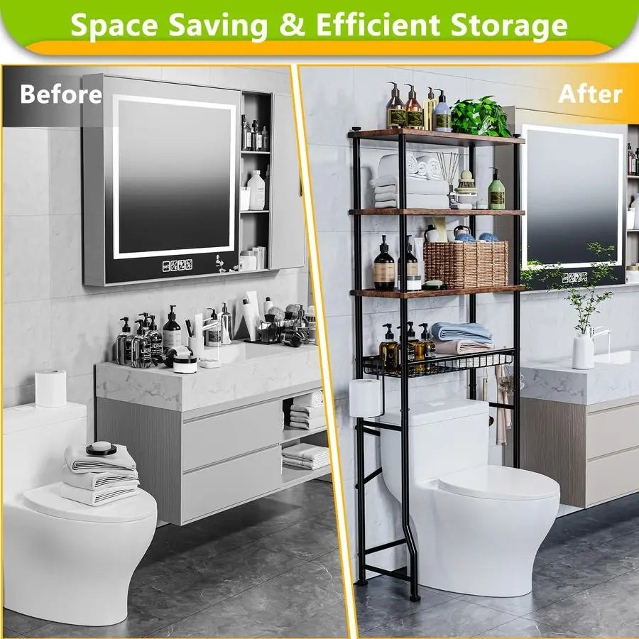Over Toilet Organizer Cabinet Rack And Storage
