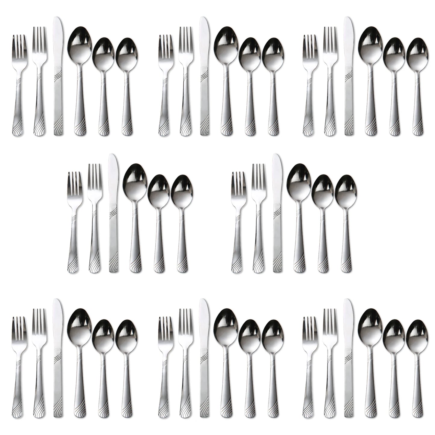 HANSMART 48Pcs  Stainless Steel Flatware Set