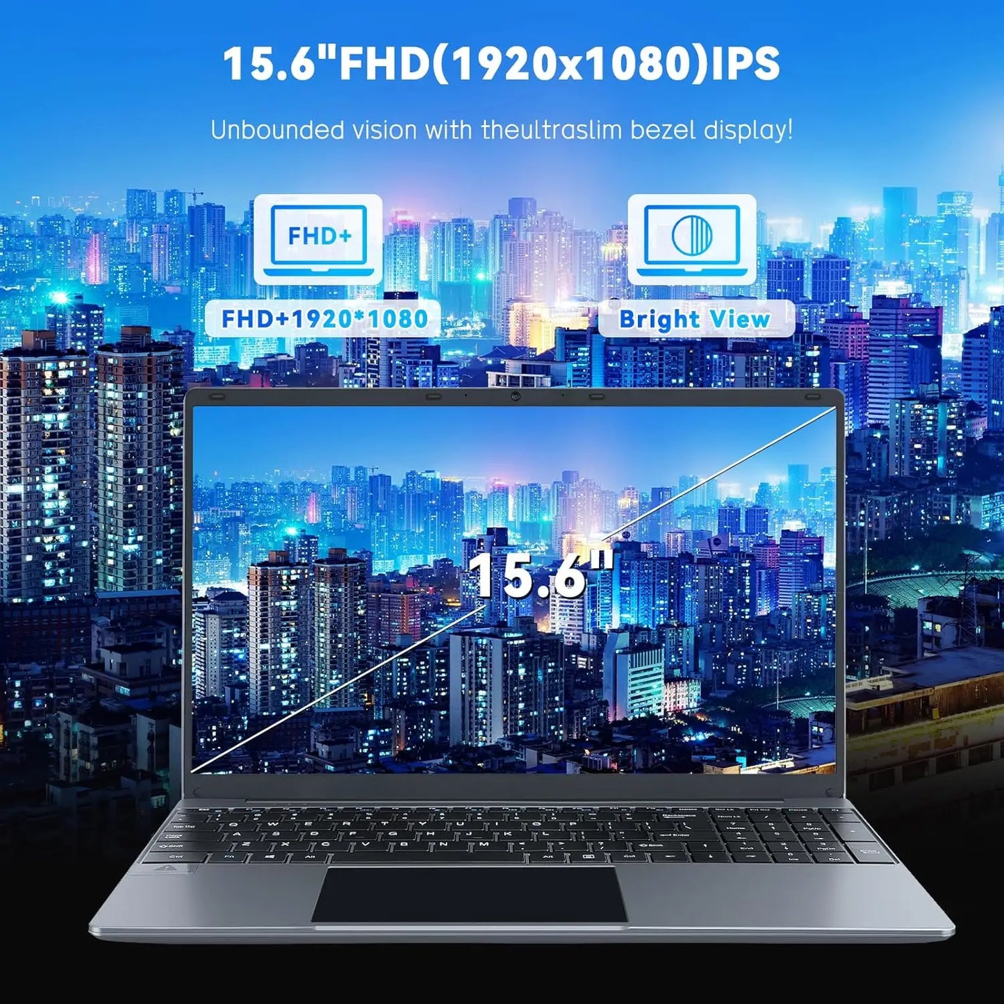 15.6 Inch Laptop Windows 11 Notebook  512GB
