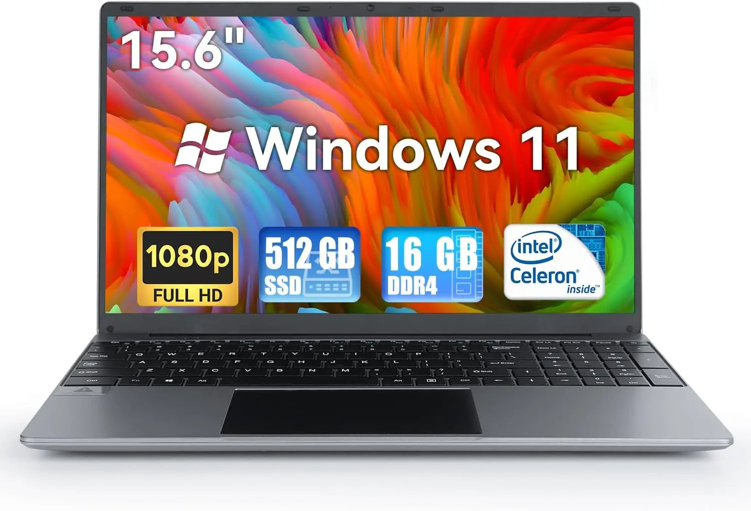 15.6 Inch Laptop Windows 11 Notebook  512GB