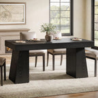 Mid-Century Modern Dining Table With Double Pedestal