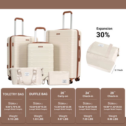 3-Piece Luggage Sets With Wheels