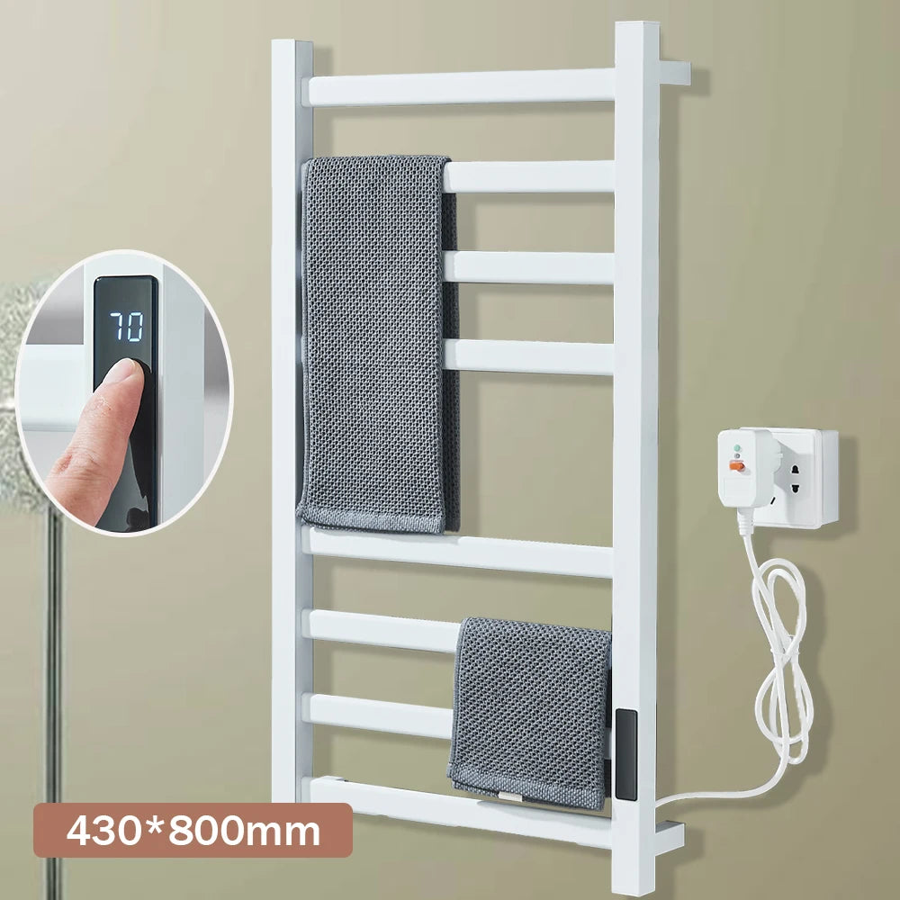 Black Bathroom Electric Heated Towel Rack