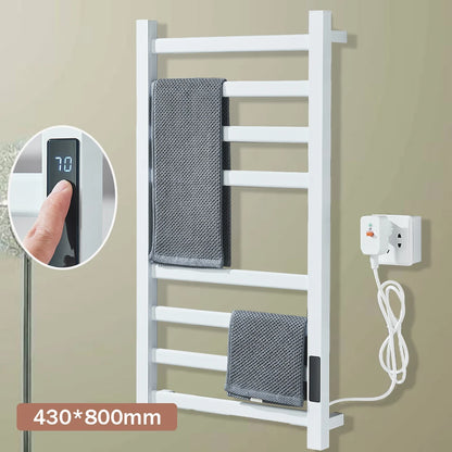 Black Bathroom Electric Heated Towel Rack