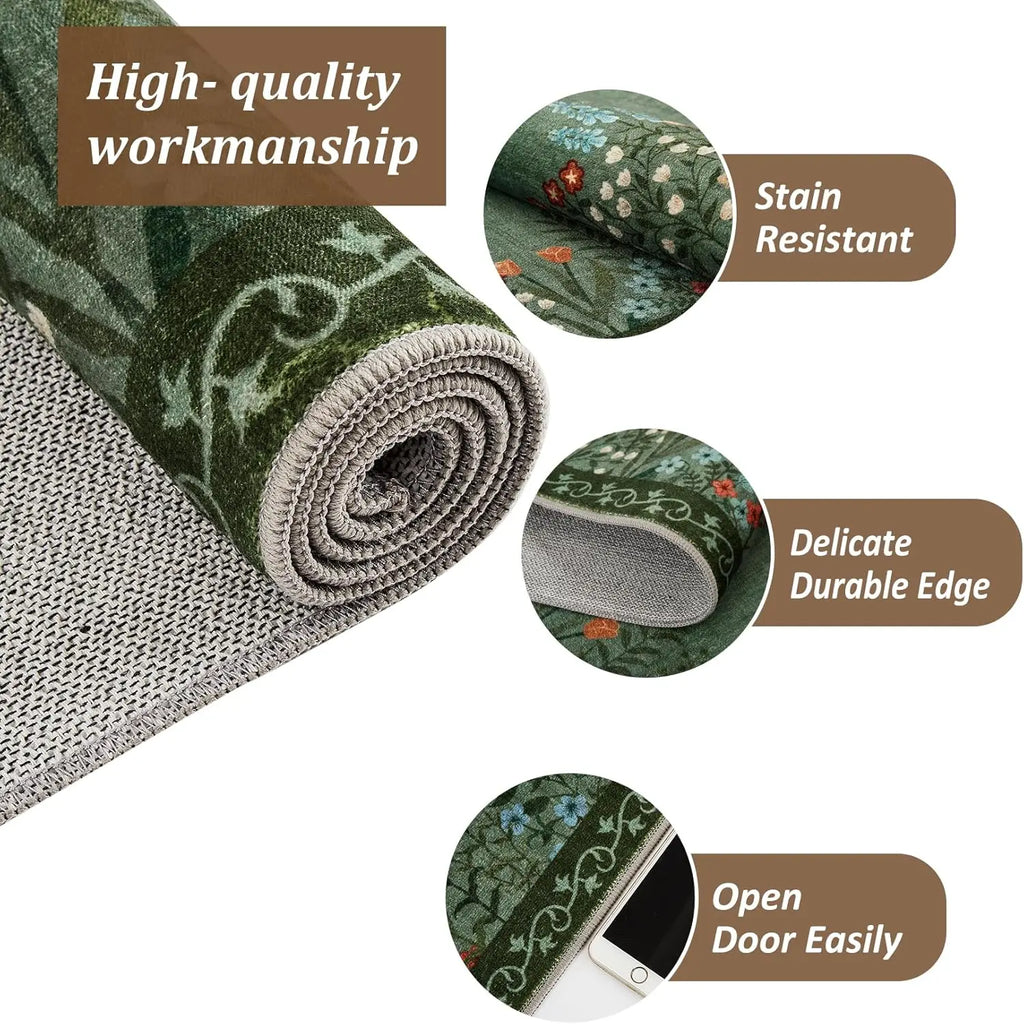 Floral Boho Washable Rugs For Any Space