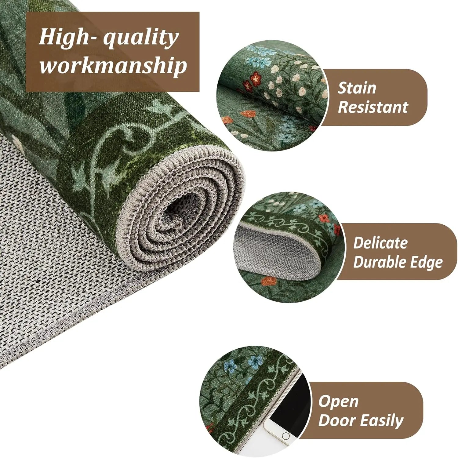 Floral Boho Washable Rugs For Any Space