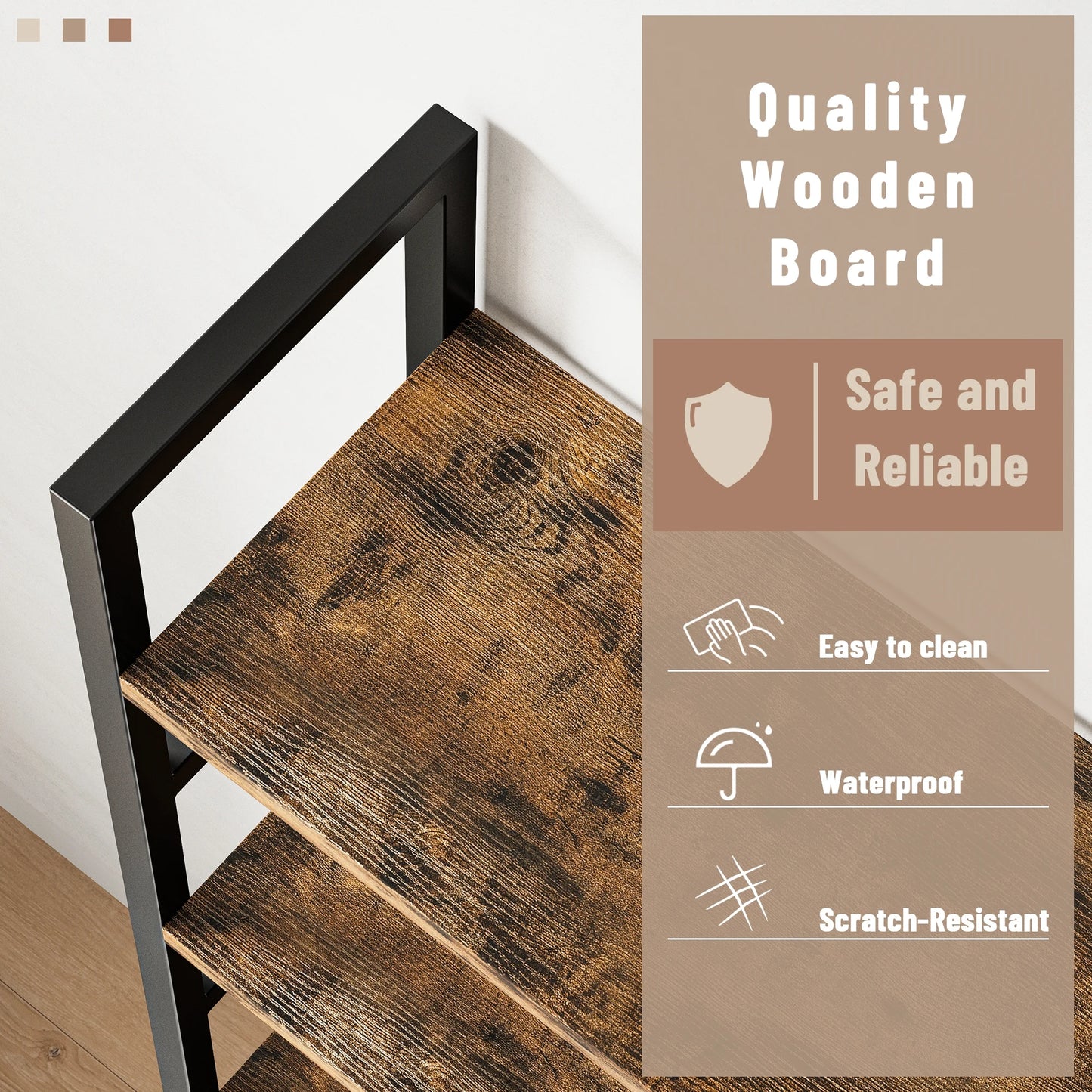 Triple 5 Tier Bookshelf 17 Display Shelves