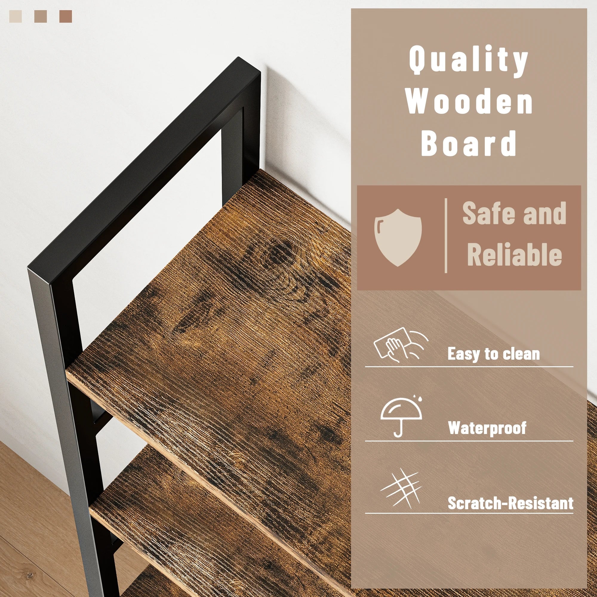 Triple 5 Tier Bookshelf 17 Display Shelves