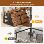 Full Size Loft Bed WDesk Storage Stairs 6 Drawers