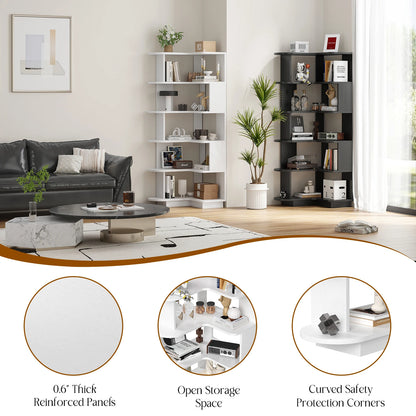 Corner Bookshelf WSpace-Saving Storage Shelf