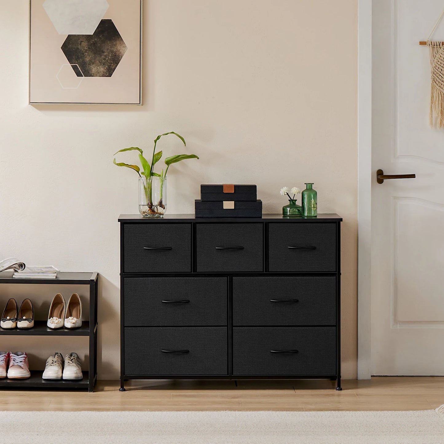 JHK Dresser With 7 Fabric Drawers Organizer