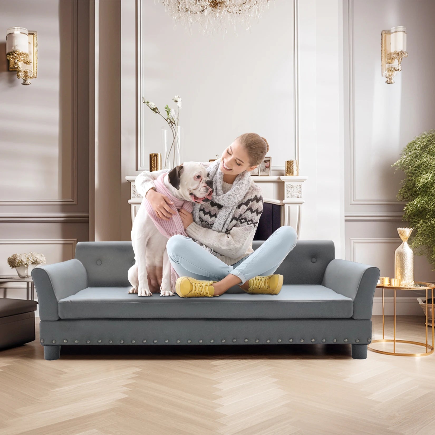 Rectangle Pet Bed For Medium/Large Dogs