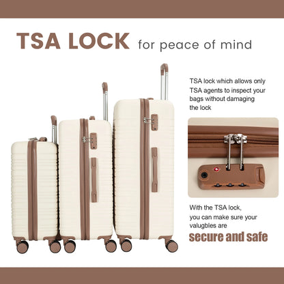 3-Piece Luggage Sets With Wheels