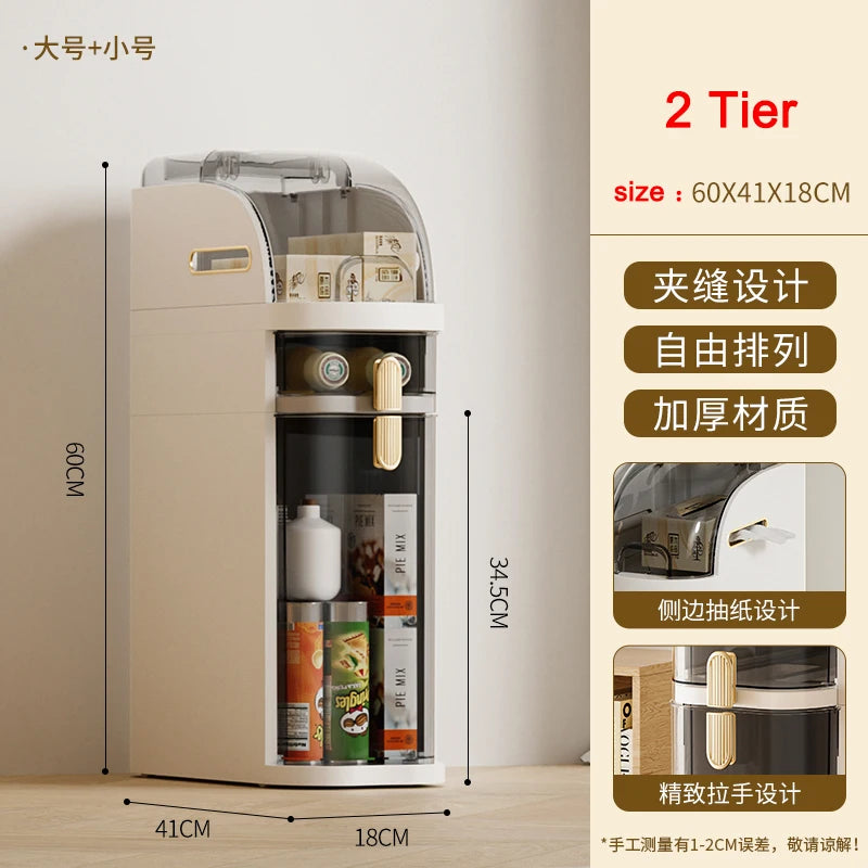 1 Piece Bathroom Narrow Storage Cabinet Rack