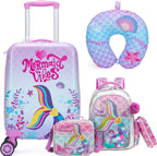 Pink Mermaid Kids Luggage Set