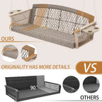 55 Inch Patio Hanging Swing Bench Chair