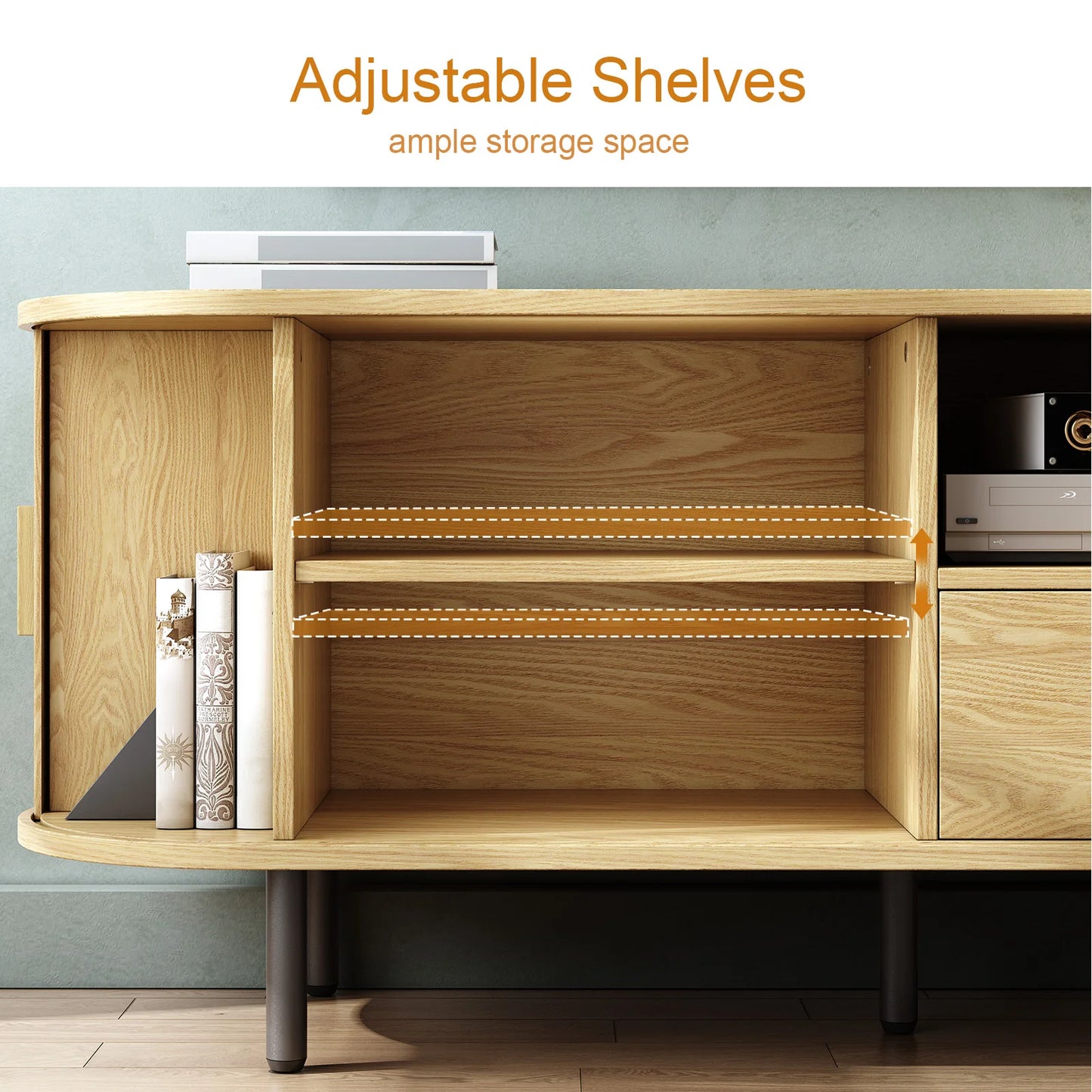 TV Console w/ Adjustable Shelves