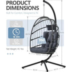 Outdoor/Indoor Hanging Egg Swing Chair