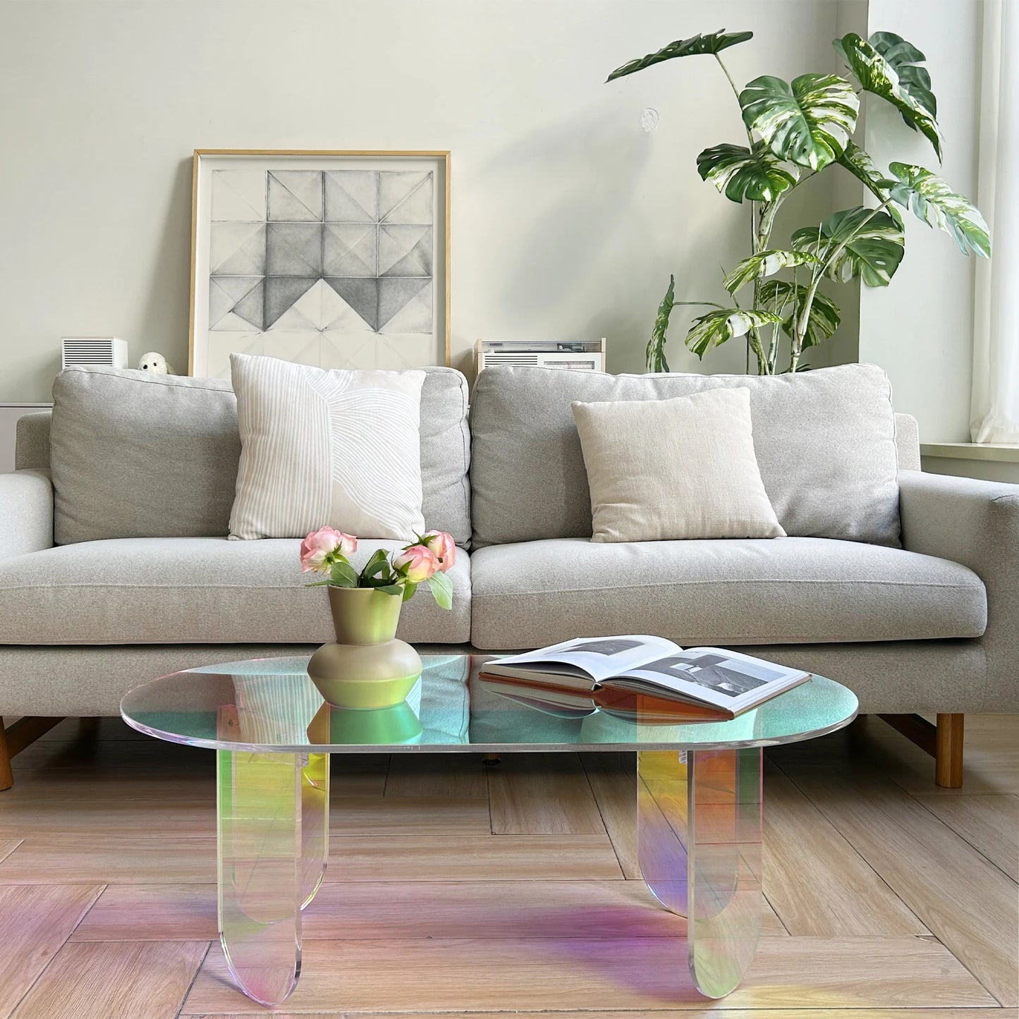Colorful Acrylic Accent Coffee Table