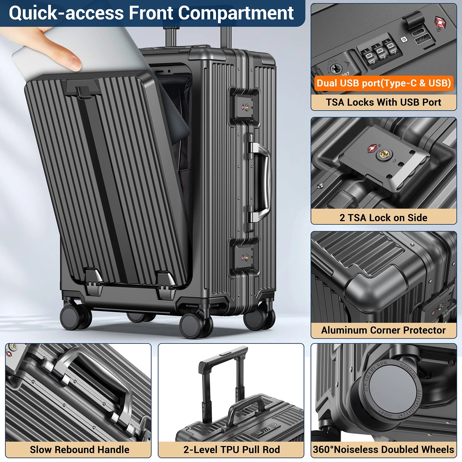 Airline Approved 22 inch Carry On Luggage