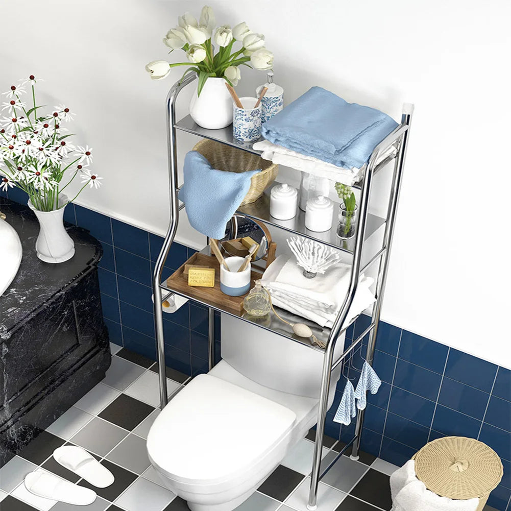 Over Toilet Storage Shelves With Paper Holder