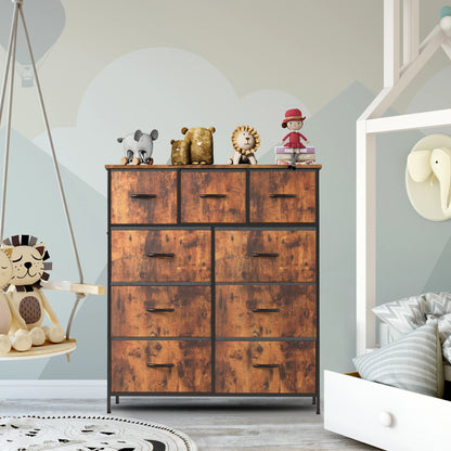 JHK Tall Wardrobe Chest With 9 Drawer