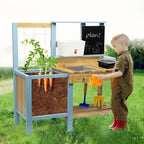 Kids Potting Bench Activity Wooden Table With Sink