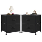JHK Nightstand 2 Fabric Drawers Cabinet Furniture