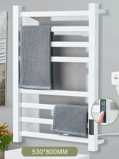 Black Bathroom Electric Heated Towel Rack