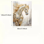 Modern Retro Golden Horse Painting