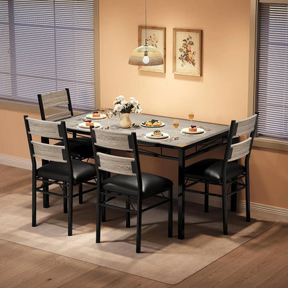 Wood Kitchen Table Set With 4 Chairs