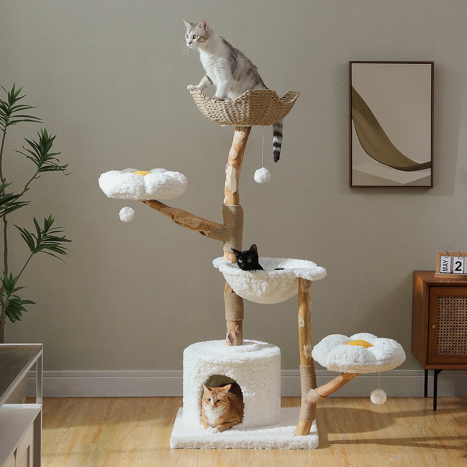 Large Cat Tree Tower W Sisal Scratching Post