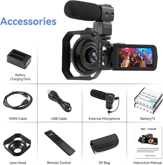 4k Video Camera Camcorder