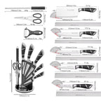 ZENG Stainless Steel Kitchen Knife Set