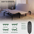 Adjustable Queen Bed Frame W/Dual Motor Remote