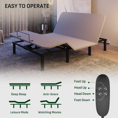 Adjustable Queen Bed Frame W/Dual Motor Remote
