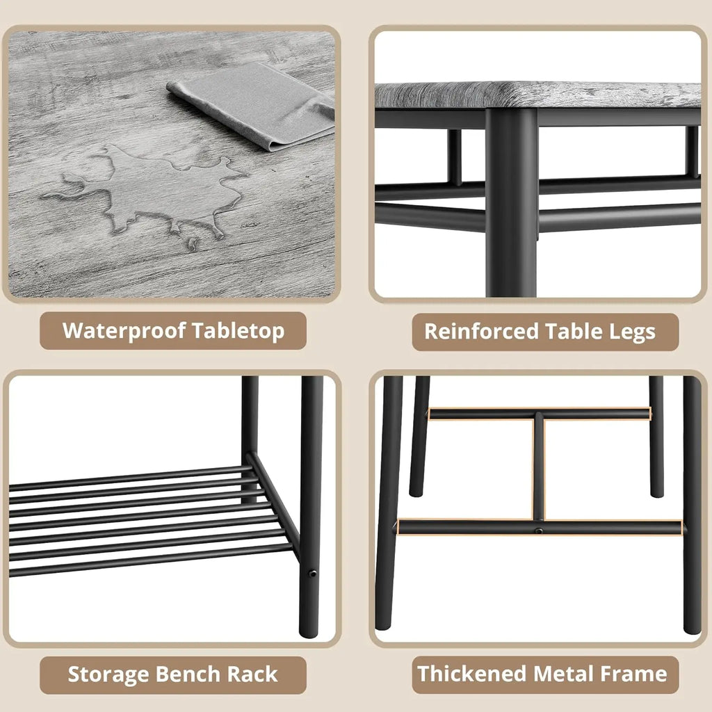Kitchen Table & Chairs Set For Small Space