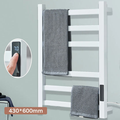 Black Bathroom Electric Heated Towel Rack