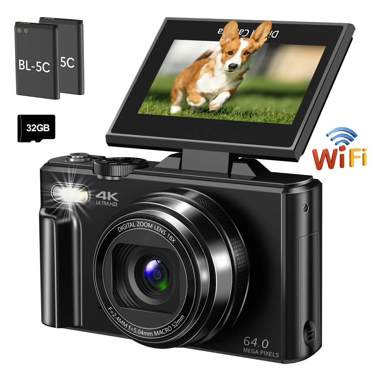 4K Compact Digital Photography Camera