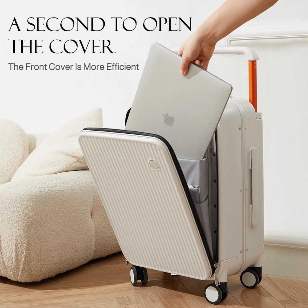Front Laptop Pocket Suitcase Carry-On Luggage