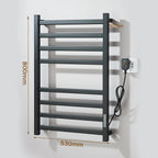 Black Bathroom Electric Heated Towel Rack