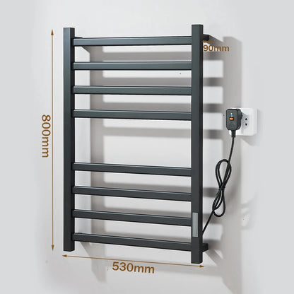 Black Bathroom Electric Heated Towel Rack