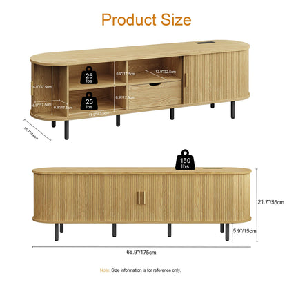 TV Console w/ Adjustable Shelves