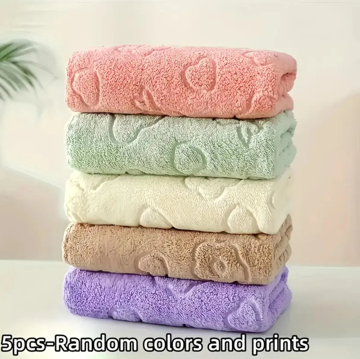 Soft, Absorbent Coral Fleece Face Towels