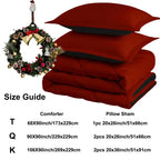 2/3pcs Reversible Queen/King Comforter Set