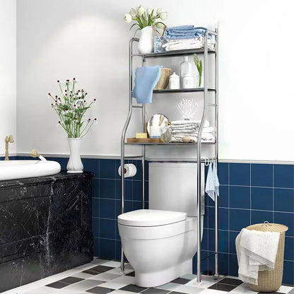 Over Toilet Storage Shelves With Paper Holder