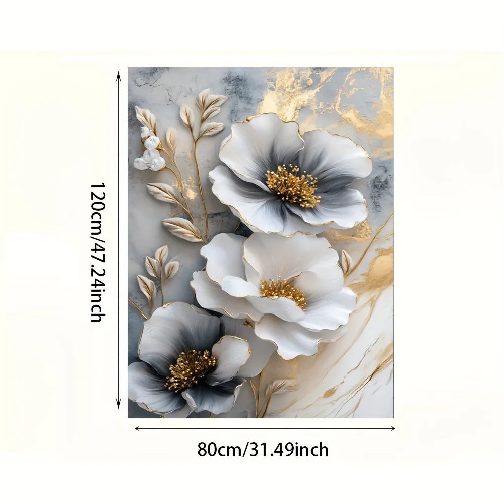 Framed 3D Floral Painting