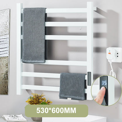 Black Bathroom Electric Heated Towel Rack